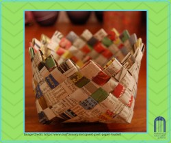 Teen Maker Monday: Recycled Newspaper Baskets